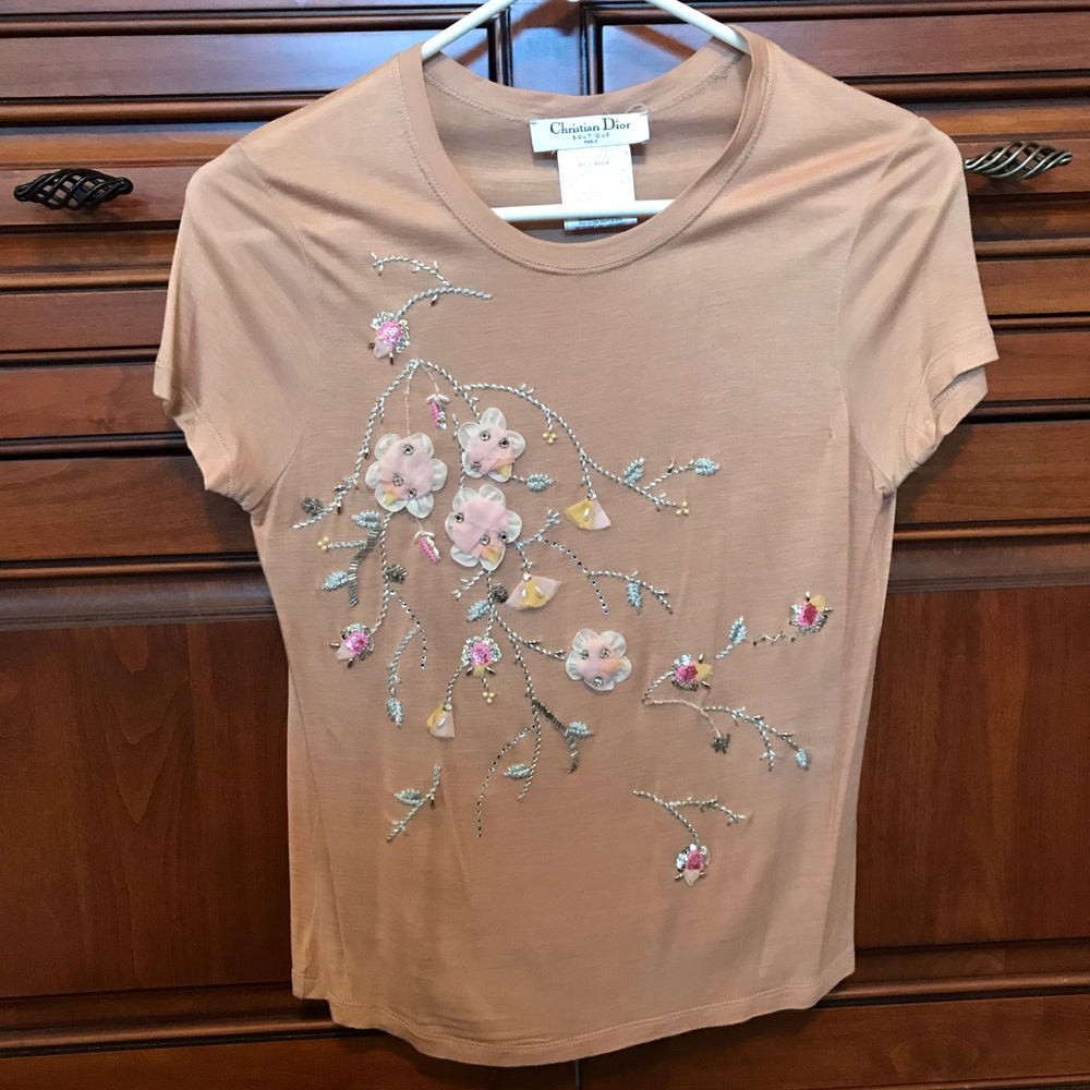 Christian Dior floral beaded shirt